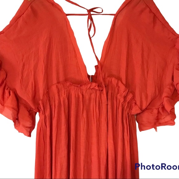 NWT Charlie Charlie Charlotte Red Maxi Dress - Picture 6 of 11